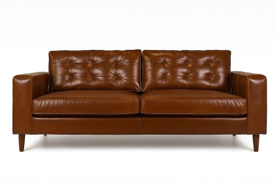 Lux & Borough Carlisle style streamlined track arm sofa with tight back tailoring and metal accent legs.