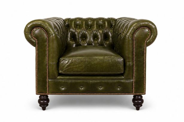 Lux and Borough Kensington style custom accent chair featuring a dramatic, high-sweeping shelter backrest with exquisite vertical channel tufting, an integrated plush seat cushion, and sleek metal stiletto-style legs.
