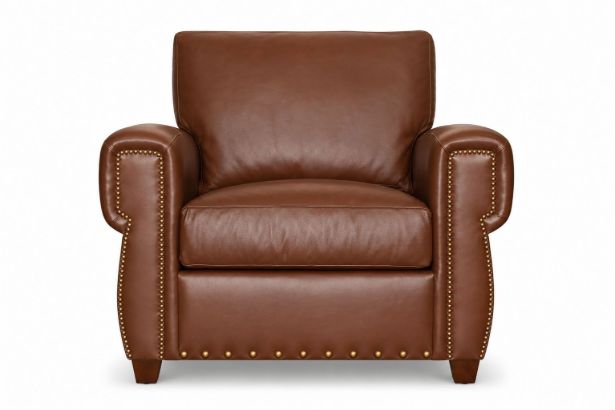 Lux and Borough Montgomery style custom accent armchair featuring a sophisticated camelback profile, an elegant flowing silhouette, a thick tailored bench seat cushion, and a refined traditional full-length dressmaker skirt.